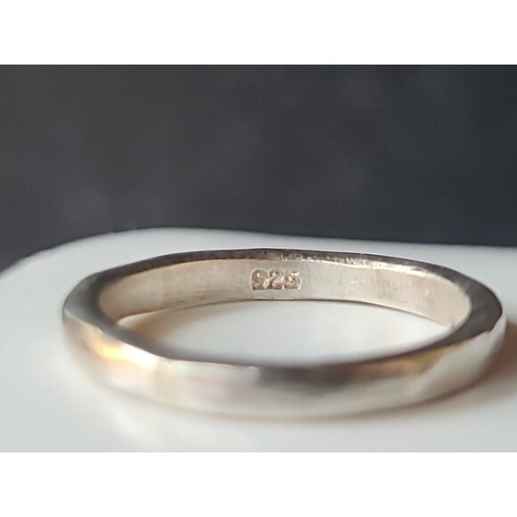 925 Sterling Silver Textured Band Ring, SIZE US 5.5 Vintage - Picture 9 of 10